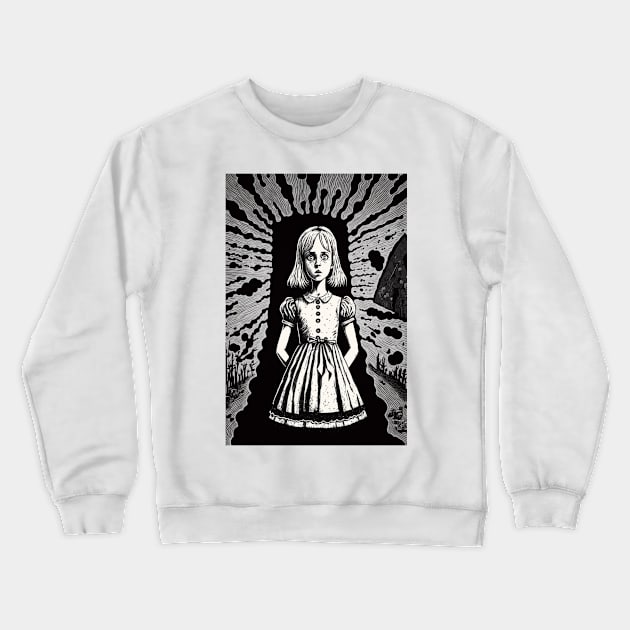 Alice in Wonderland: A Dark Gothic Punk Adventure Crewneck Sweatshirt by Greenbubble